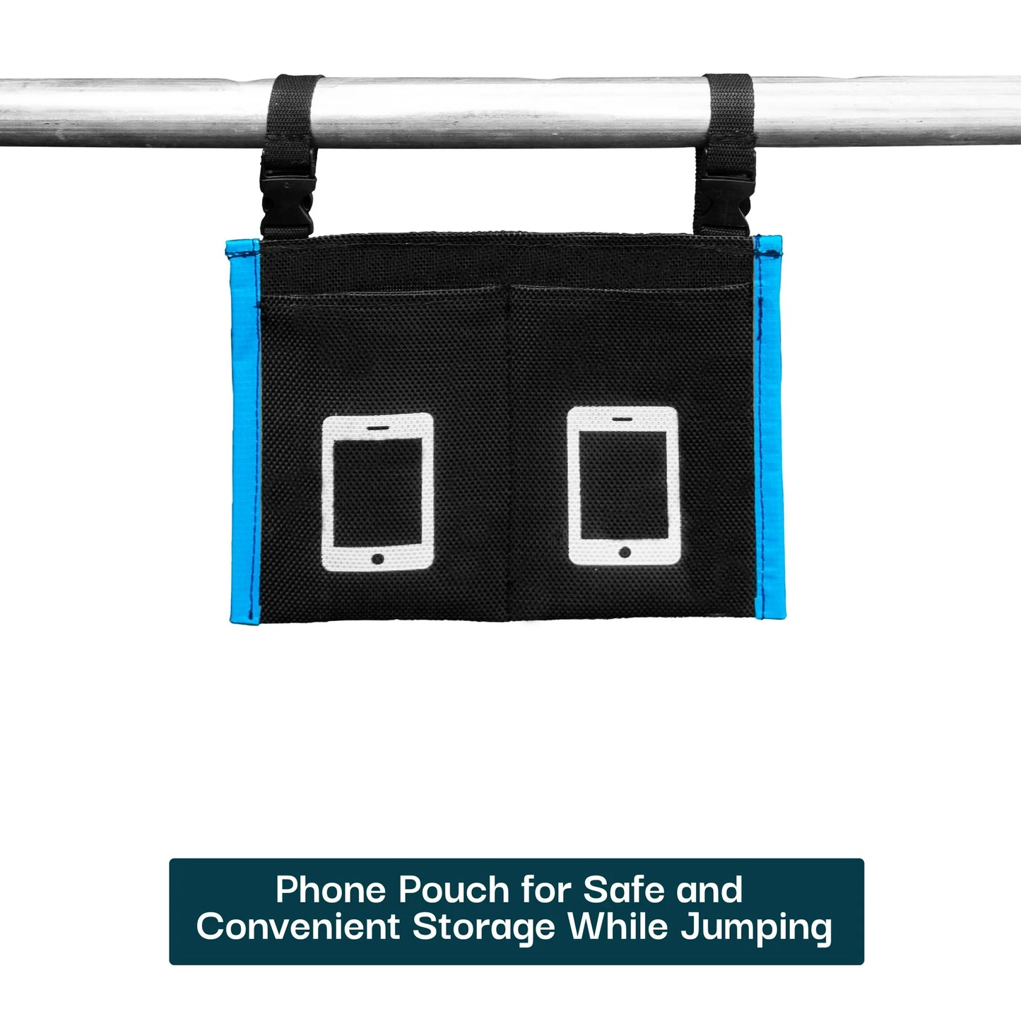 Sportspower Bounce Pro 14ft Trampoline & Enclosure Net w/ Basketball hoop, ball, phone pouch & painted legs