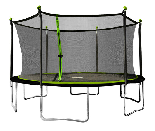 Sportspower Bounce Pro 14' Round Trampoline with Safety Enclosure in Green and Black