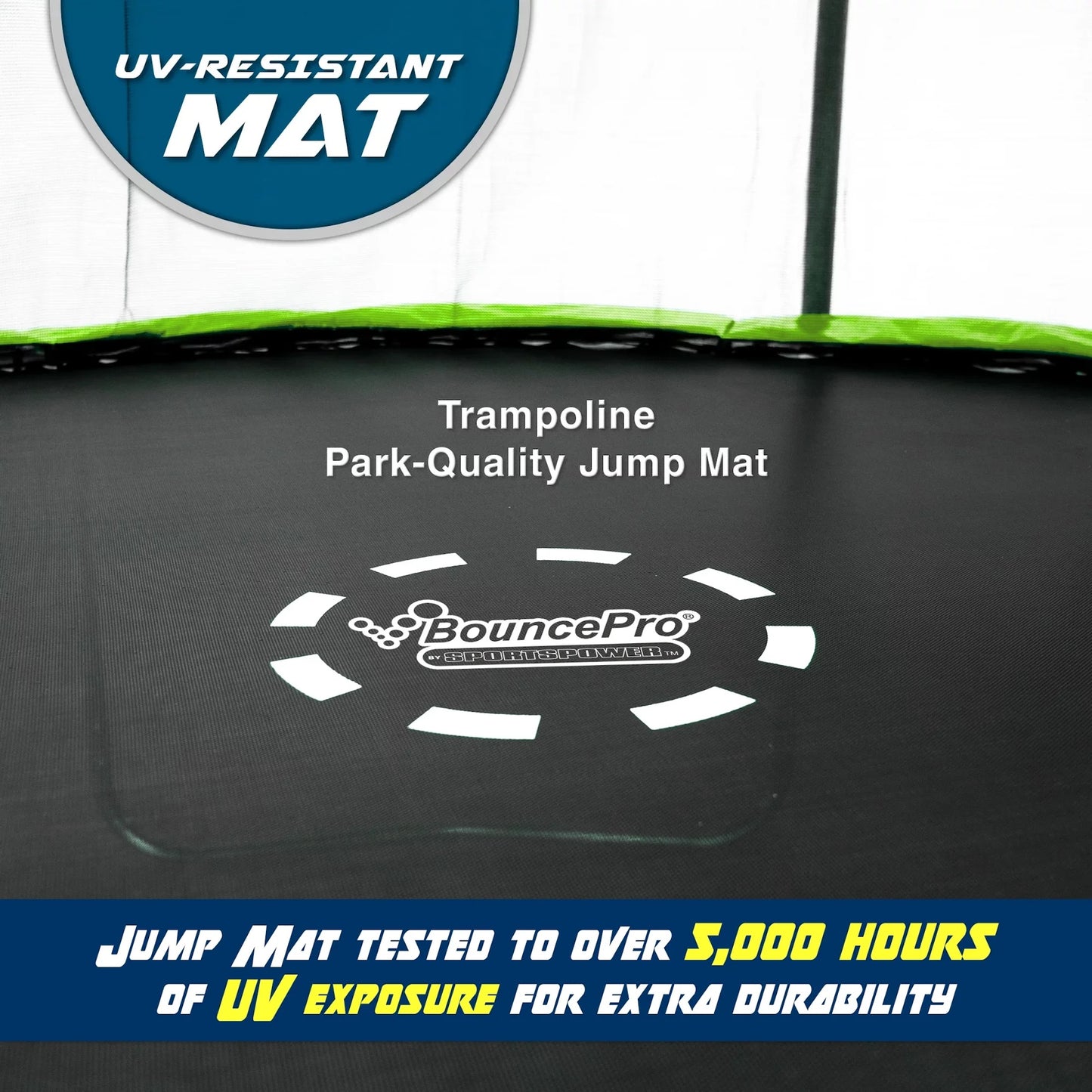 Bounce Pro 15ft Multiplay Trampoline & Enclosure Combo Set with Basketball, ElectronShooter Game, Flash Light Zone, Black Legs & Phone pouch