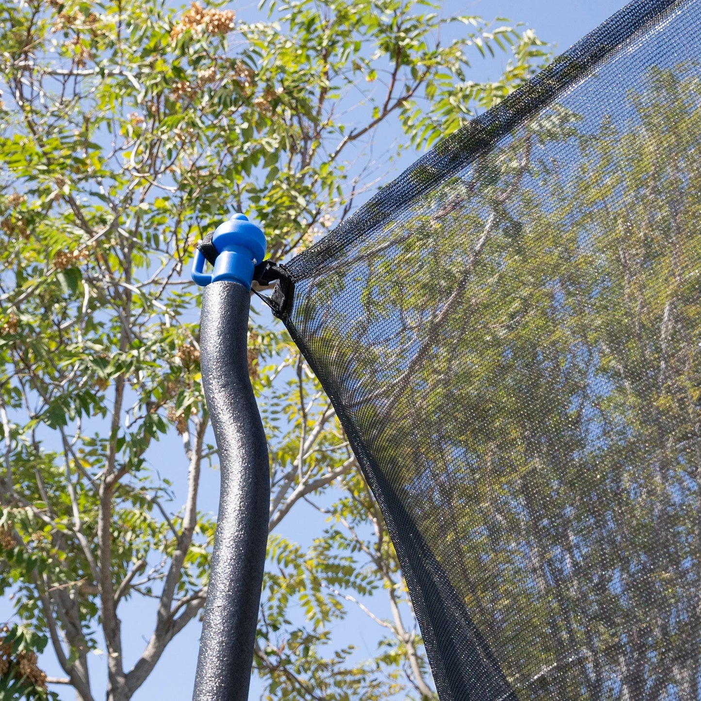 Sportspower Bounce Pro 12' Round Trampoline with Safety-Enclosure in Blue and Yellow